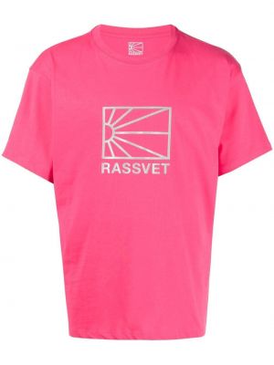 Тениска с принт Paccbet розово
