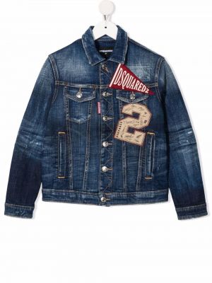 Lang jakke for jenter Dsquared2 Kids blå