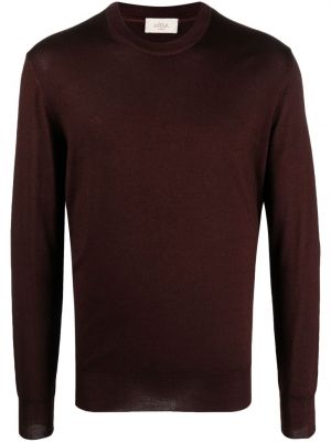 Volneni pulover z okroglim izrezom Altea rdeča