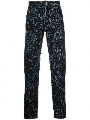 Jeans skinny à imprimé à motifs abstraits Givenchy bleu