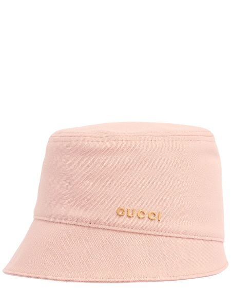Gorra de algodón Gucci rosa