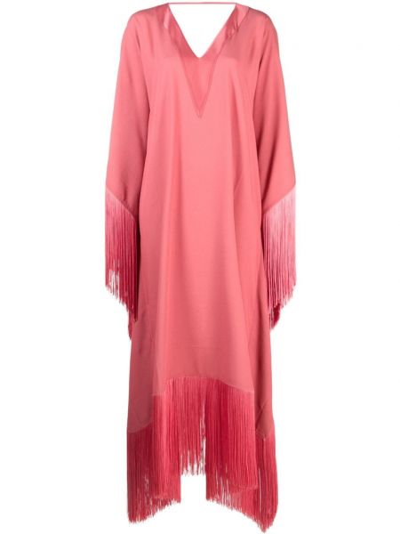 Vestito con frange in crepe Taller Marmo rosa