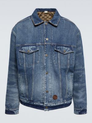 Двусторонняя джинсовая куртка Gucci синяя