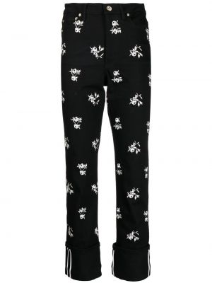 Floral jeans 7/8 Erdem svart