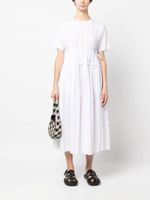 Sukienka mini bawełniana plisowana Sara Lanzi biała