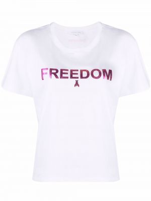 T-krekls ar apdruku Patrizia Pepe balts