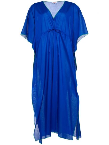 Βαμβακερή μίντι φόρεμα με λαιμόκοψη v Eres