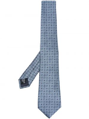 Cravată de mătase din jacard Giorgio Armani albastru