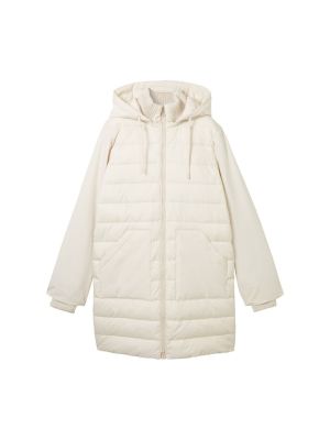 Vlnený zimný kabát Tom Tailor biela