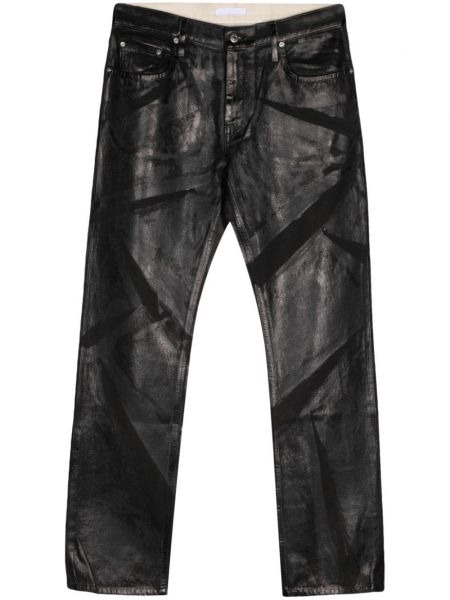 Low waist jeans mit normaler passform mit print Helmut Lang schwarz