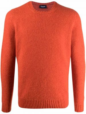 Jersey de tela jersey de cuello redondo Drumohr naranja