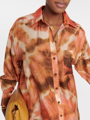 Копринена риза с tie-dye ефект Zimmermann оранжево