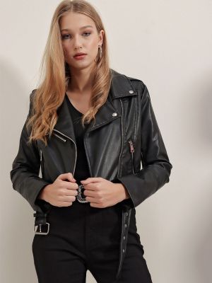 Kožená bunda z imitace kůže Bigdart černá