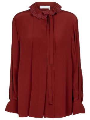Шелковая блузка с завязками Chloã©, красный