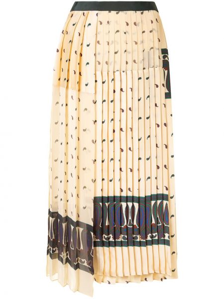 Falda de cachemir con estampado con estampado de cachemira Sacai