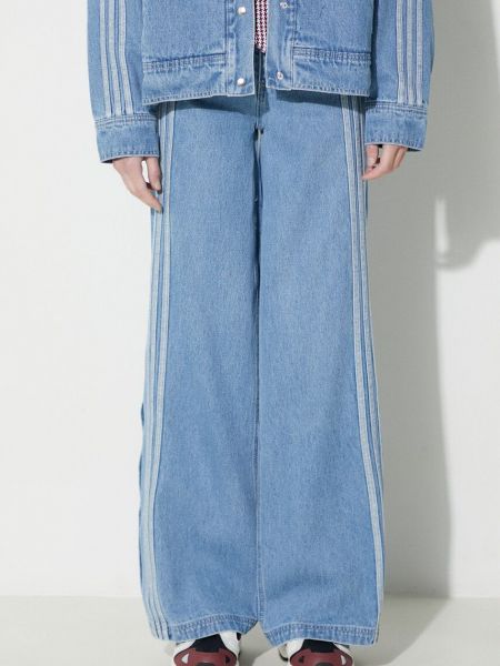 Jeansy bawełniane Adidas Originals niebieskie