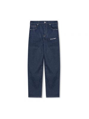 Niebieskie proste jeansy Maison Kitsune