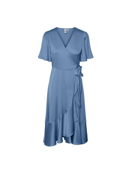 Платье мини с коротким рукавом Y.a.s. синее
