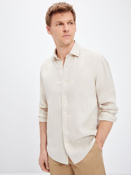 Camisa de lino Emidio Tucci blanco