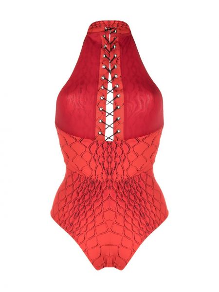 Bañador con estampado Noire Swimwear rojo
