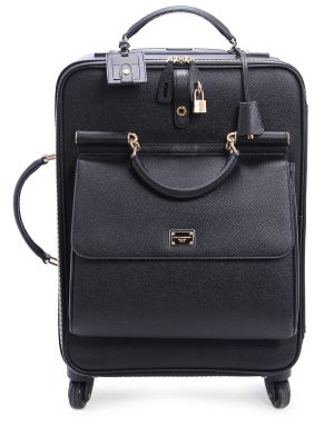 Кожаный чемодан Dolce & Gabbana черный