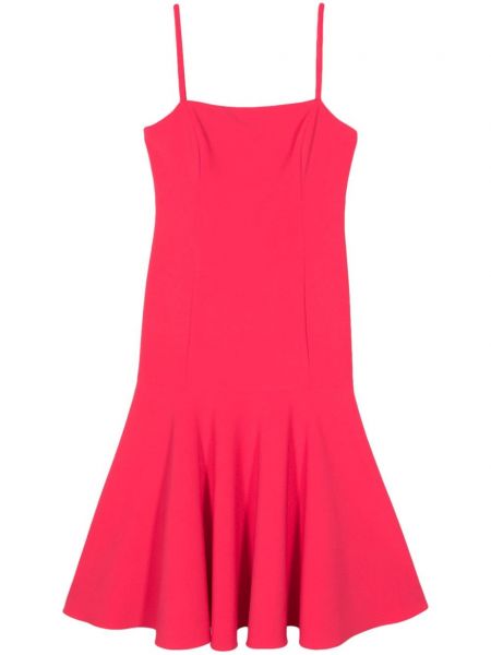 Rochie midi plisată Carolina Herrera roșu