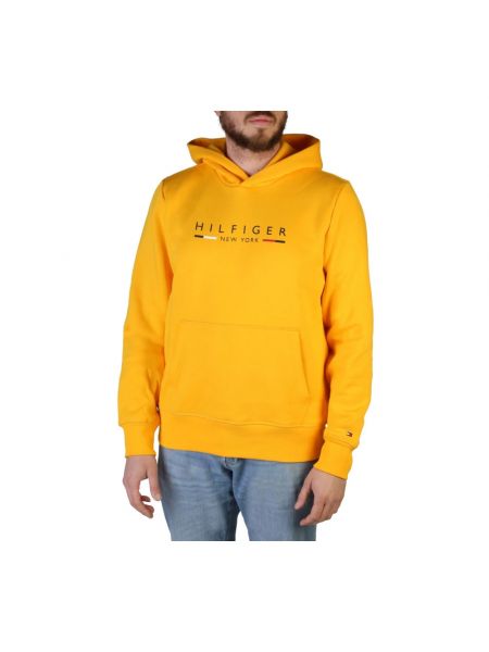 Einfarbiger hoodie Tommy Hilfiger gelb