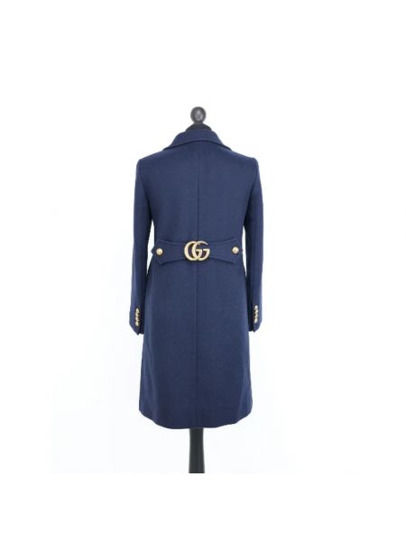 Płaszcz wełniany Gucci Vintage niebieski