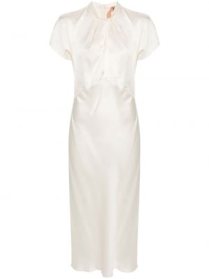 Сатенена вечерна рокля N°21 бяло