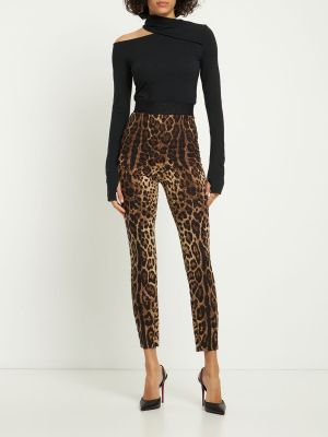 Jersey pajkice s potiskom z leopardjim vzorcem Dolce & Gabbana