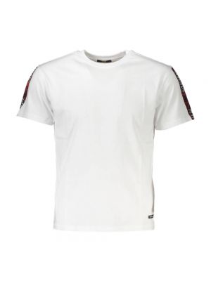 Koszulka z nadrukiem Cavalli Class biała
