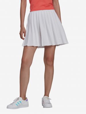 Plisovaná sukňa Adidas Originals biela