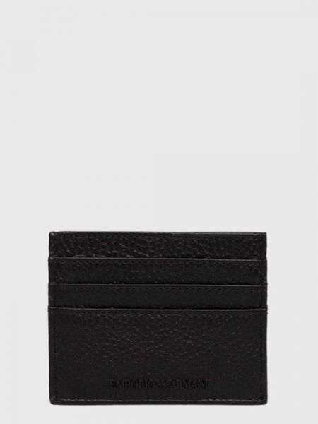 Кожаный кошелек Emporio Armani черный