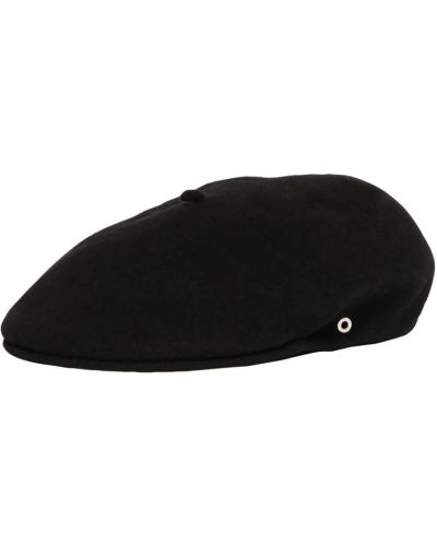 Vlnená baretka s výšivkou Marine Serre čierna