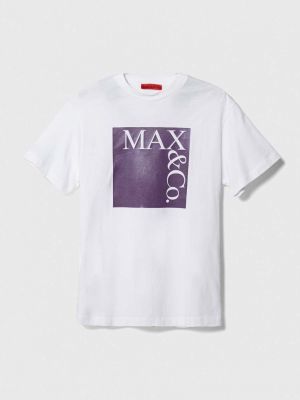 Памучна тениска Max&co бяло