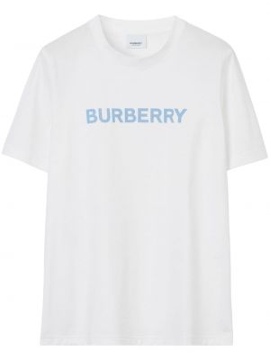 T-shirt en coton à imprimé Burberry blanc