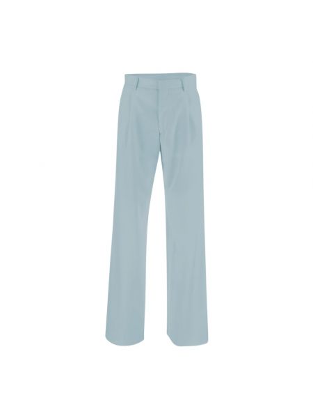 Niebieskie proste spodnie relaxed fit Lardini