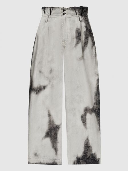 Штани з принтом з абстрактним візерунком Y`s Yamamoto сірі