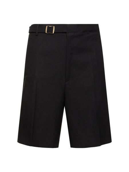 Pantalones cortos de lino Zegna negro