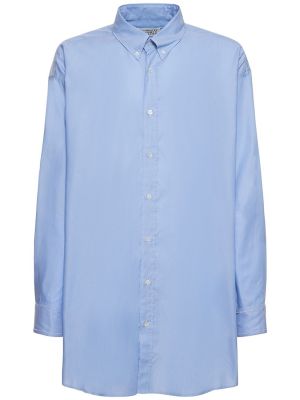 Bavlněná košile Maison Margiela modrá
