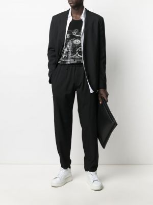 Jersey con estampado Yohji Yamamoto negro