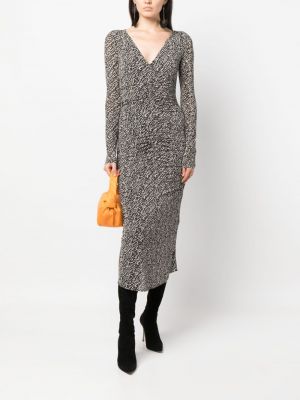 Midi šaty s abstraktním vzorem Isabel Marant