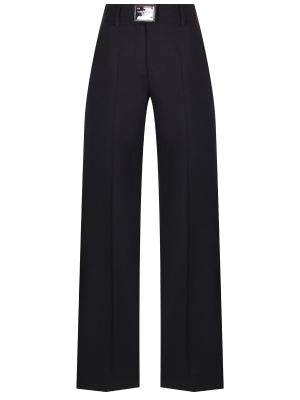 Шерстяные классические брюки Dolce & Gabbana черные