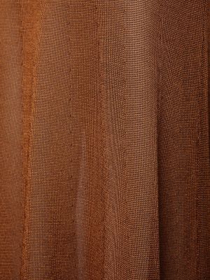 Džerzej viskózové dlouhé šaty Tom Ford hnedá