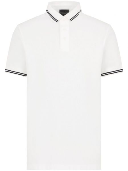 Poloshirt i jersey Emporio Armani hvid