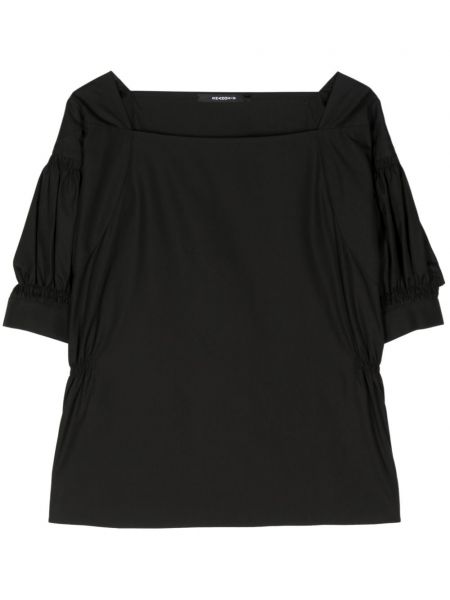 Памучна блуза Shang Xia черно