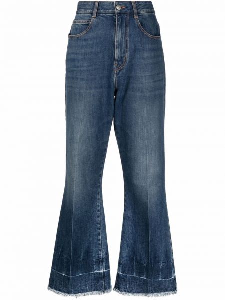 Jeans a zampa con motivo a stelle Stella Mccartney blu