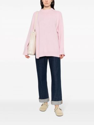 Pull en laine col rond Loulou Studio rose