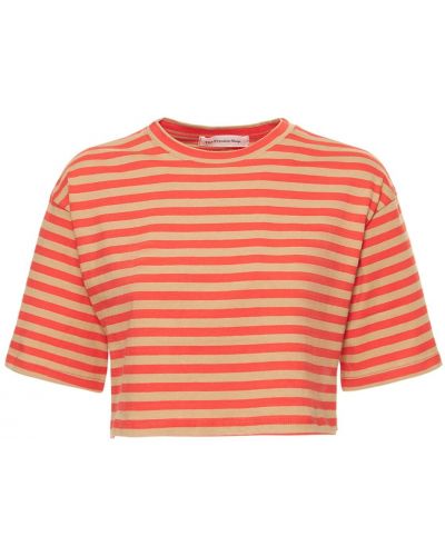 Памучна тениска от джърси The Frankie Shop оранжево