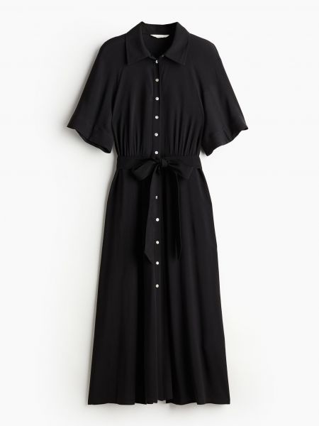 Платье с эластичным поясом H&m черное